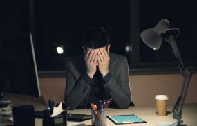 Man Burnt out in Work