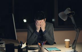 Man Burnt out in Work