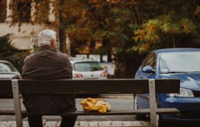 Old Man Sitting on Bench