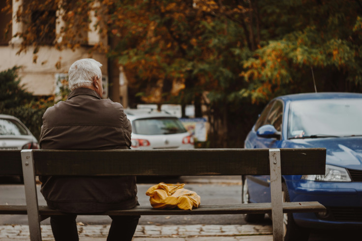 Old Man Sitting on Bench