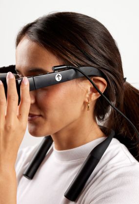 Person Wearing eSight Glasses