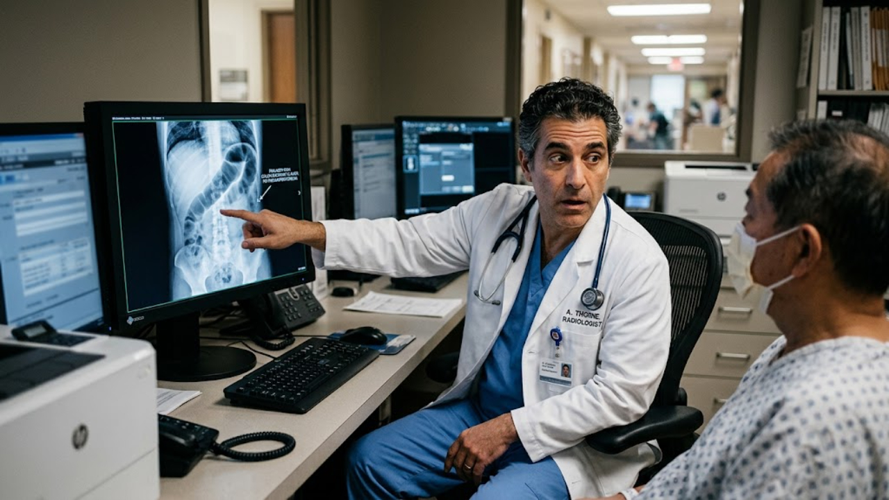 Gas Under His Diaphragm Screamed Surgical Emergency Until a Scan Found His Colon in the Wrong Place